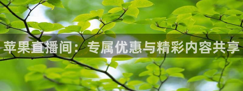 直播平台 熊猫：苹果直播间：专属优惠与精彩内容共享